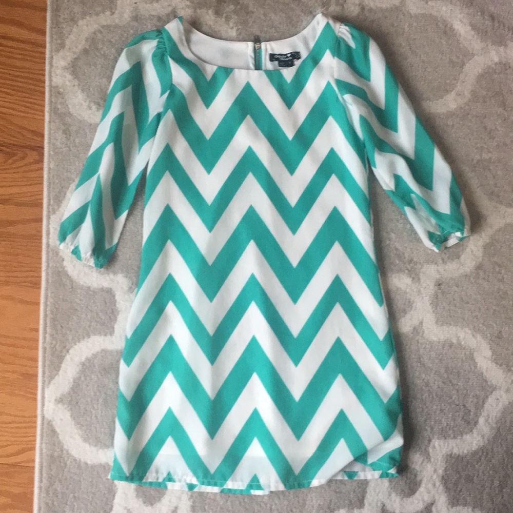 Girl’s Chevron Striped Dress